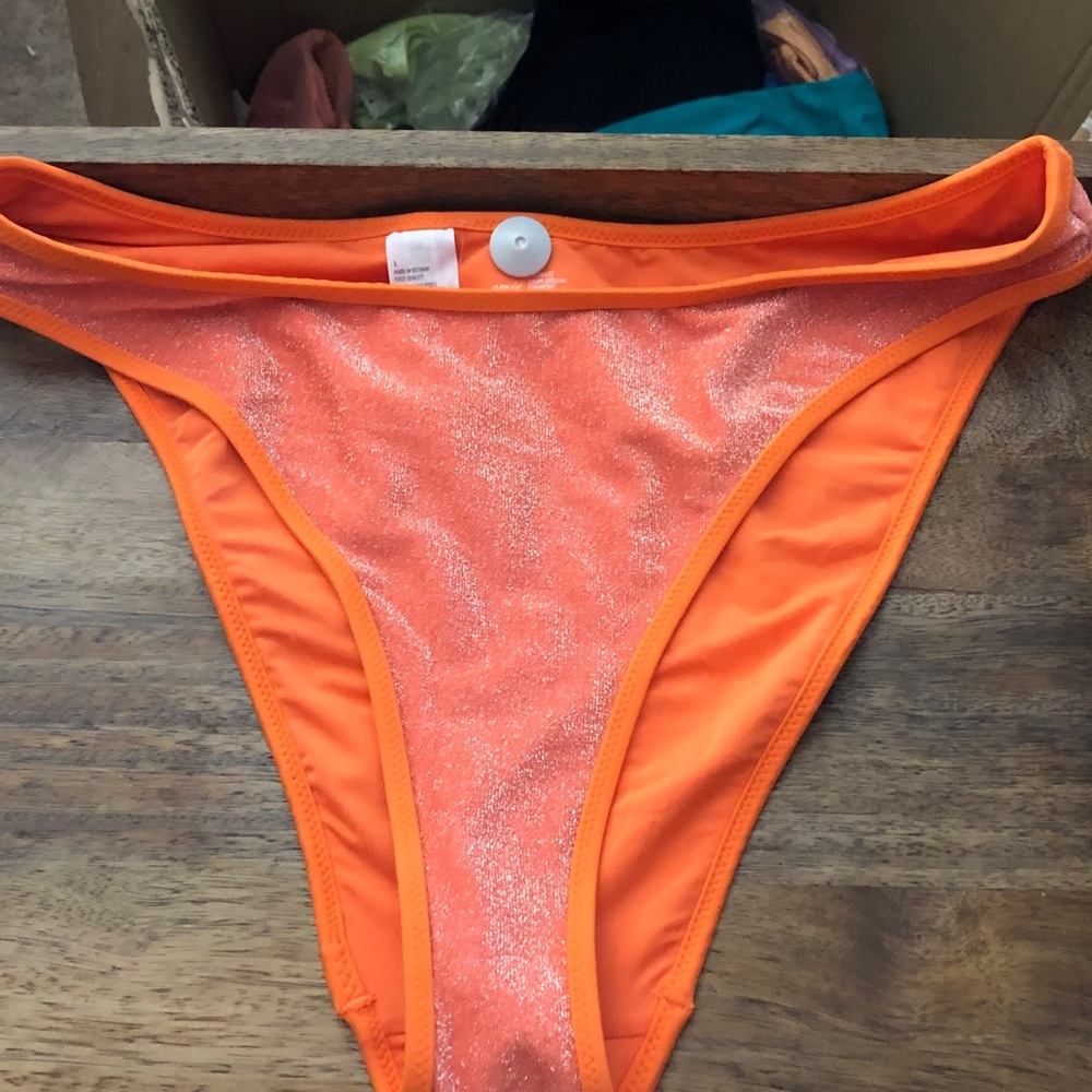 aerie Orange Shimmer Bikini Bottom (Please Read Description)